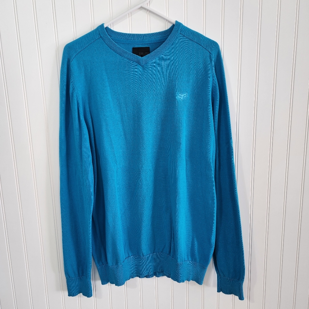 Fox | Men's Pullover Sweater Blue Large